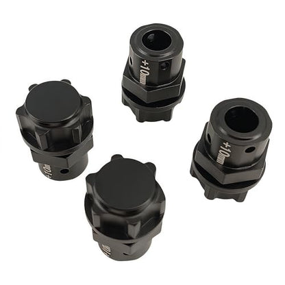 10mm Extended Wheel Hex Hub Set for ARRMA Kraton Mojave Infraction 6S (Black) | Aluminum,1/8,1/7,Outcast,Big Rock,Felony,Limitless,Upgrade Parts,CNC Machined,High Strength - color: Black
