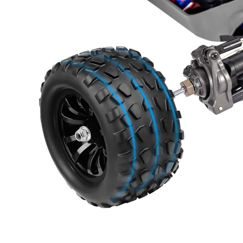 Hobbypark 2.8 12mm Hex RC Truck Wheels and Tires for 1/10 Scale Traxxas Stampede VXL Hoss 4x4 Redcat Volcano Epx Pro S30 Monster Truck fit 2S 3S Brushless Models