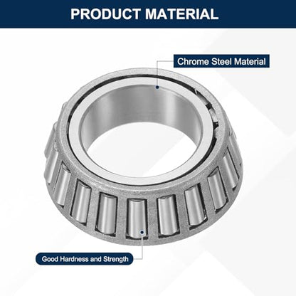uxcell ST2749 Tapered Roller Bearing Cone and Cup Set, 1.04" Bore x 1.77" OD x 0.61" Thick, Chrome Steel Taper Bearing Set, ABEC-3 - size: ST2749