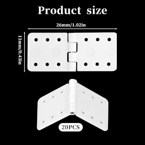 20 Pcs RC Plane Hinges, Remote Control Aircraft Hinges RC Plane Parts for Fixing Nylon Small Hinge Fixed Wing Model Airplane Square Loose-Leaf