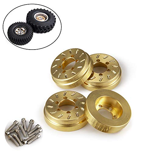 Brass RC Wheel Weight Block Counterweight for 1/10th RC Crawler Car | 1.9" 2.2" Beadlock Wheels Upgrade Parts