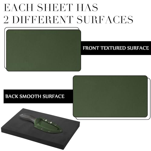 RoundFunny 87 Pcs DIY Holster Kit Include Thermoform Molding Foams Sheet Eyelet Hand Setter Cross Recessed Screw Head Open Slotted Fastener Rubber Washer for Making Knife Sheath - color: Green, style: Classic