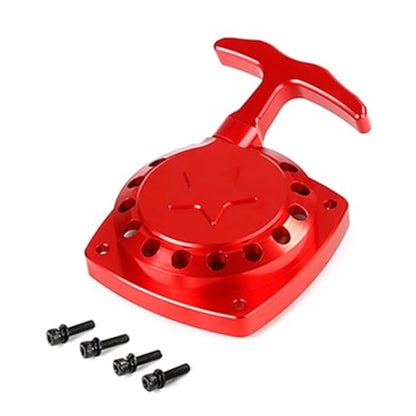 CNC Metal Easy Start Pull Starter (Red) | for 1/5 HPI ROFUN ROVAN KM BAJA Losi 5ive T FG Zenoah CY 32CC 36CC Engine Rc Car Parts - color: Red