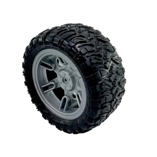 4PCS Toy Car Wheel 60mm Model Car Rubber Tire Wheel with Metal Shaft Axles for RC Car Truck DIY Model Toy Building Project (3x60mm) - style: 3x60mm