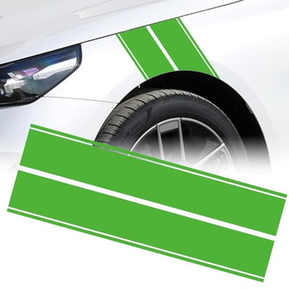 x xotic tech Fender Stripes Hash Marks KK Vinyl Decal Universal for Car Truck Sticker Racing Stripe 11"x23" (Green) - color: Green