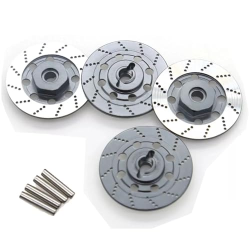 4Pcs Titanium 12mm Hex Wheel Rim Brake Disc Calipers Compatible with 1/10 RC Drift Touring Car
