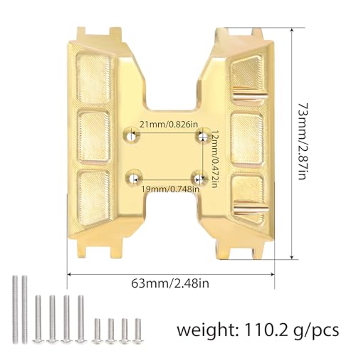 Brass Chassis Gearbox Skid Plate Transmission Mount for Axial 1/18 Axial Capra UTB18 RTR Car RC Crawler Upgrade Parts