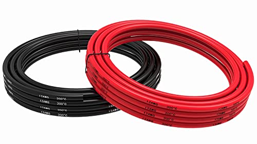 TUOFENG 12 AWG Silicone Wire - Flexible Tinned Copper, Red/Black 30ft - size: 12 AWG 2 colors wire 15ft