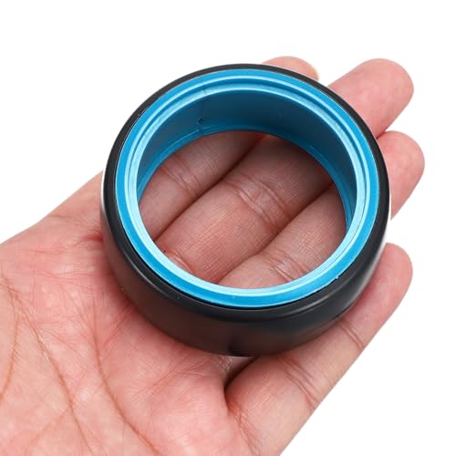 MECCANIXITY 2Pcs 1/10 RC On-Road Car Tyres, RC Drift Tires Hard Plastic Tyre Replacement for Remote Controlled Drifting Vehicles, Black Blue - color: Black Blue