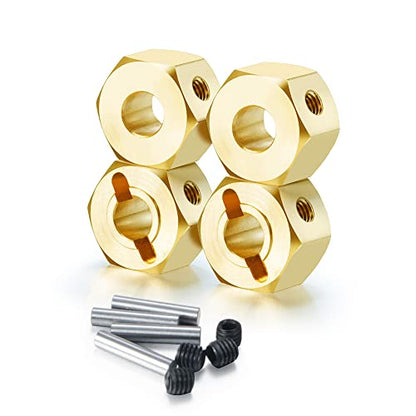 RCLions Brass Wheels Hex Hub 8mm/10mm Extension Hex Drive Adapter for Redcat GEN8 Upgrades Parts 1/10 RC Crawler Car (8mm) - size: 8mm