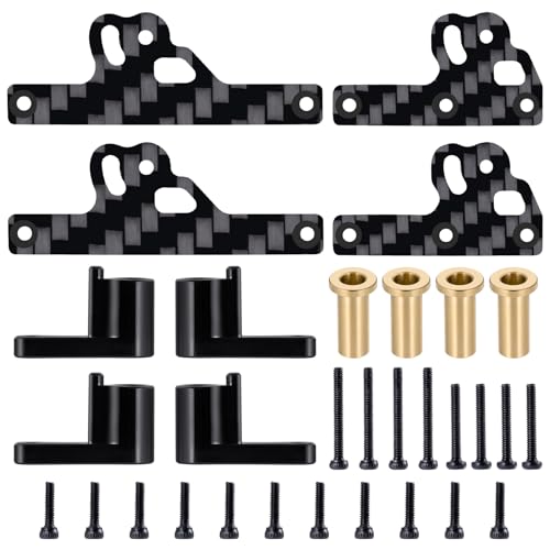 Carbon Fiber Shock Flex Blades CNC Aluminum Damper Holder Absorber Mount for 1/24 RC Crawler Car Axial SCX24 Gladiator Bronco C10 JLU Deadbolt Upgrades Parts