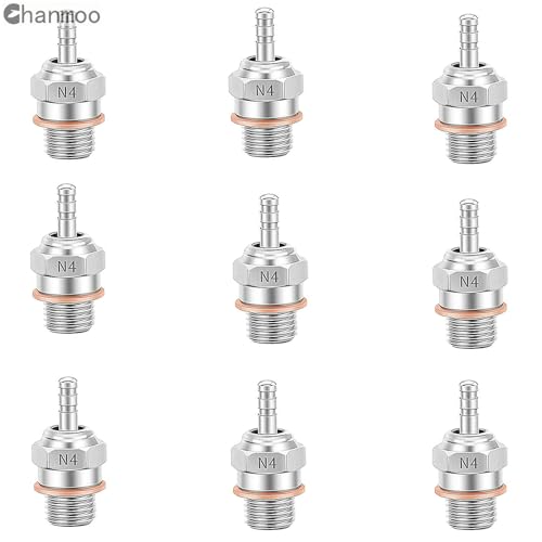 RC Glow Plugs No.4 N4#4 70117H Hot Spark Nitro Engine Parts Replace OS for 1/8 1/10 Scale RC Car Truck Buggy Traxxas Losi HPI Redcat HSP Himoto 3PCS - size: N4 3PCS