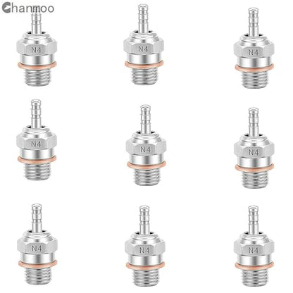 RC Glow Plugs No.4 N4#4 70117H Hot Spark Nitro Engine Parts Replace OS for 1/8 1/10 Scale RC Car Truck Buggy Traxxas Losi HPI Redcat HSP Himoto 3PCS - size: N4 3PCS
