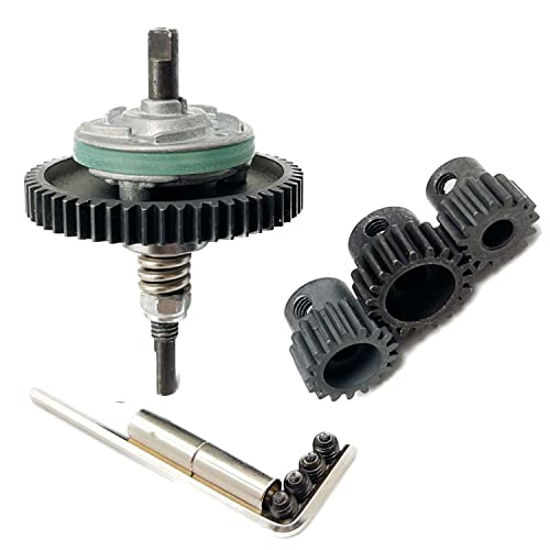FainWan Steel 6878 Differential Gear Slipper Clutch 54T 32P Spur Gear with 15T/17T/19T Pinions Gear Sets Compatible with Slash 4X4 / Stampede 4X4 / Rustle 4X4 1/10 RC Car