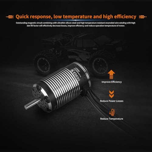 XC E5690 Sensored Brushless Motor for RC Car,3-8S Lipo,1250KV,IP67 Water Proof,Applicable to:1/6 Short Course, Monster, 1/5 Light-Duty Truck