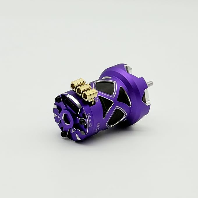 Furitek NANODRIVE 380 – 10.5T Sensored Brushless Motor for 1/10 Drift Cars - Remote Control Car, RC Car Electronics, 1/10 Drift Upgrades (Purple) - color: Purple