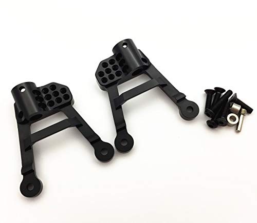 TREAL SCX10 II Shock Towers Aluminum Rear Shock Towers Shock Hoops for Axial SCX10 2 90046 90047 1/10 Scale Crawlers Truck Upgrades (Black) - color: Black