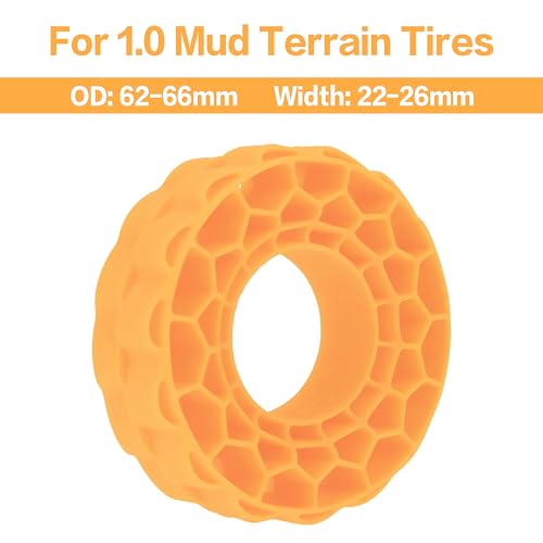 MEUS RACING Soft Silicone Rubber Inserts for 62-66mm 1.0" Tires (Orange) - color: Soft