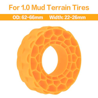 MEUS RACING Soft Silicone Rubber Inserts for 62-66mm 1.0" Tires (Orange) - color: Soft