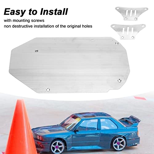 Stainless Steel Chassis Armor Set, 3 Pieces RC Car Guard Skid Plate for TT02 1/10 RC Car, Crawler Modification Part Accessories, Front Center Rear Chassis