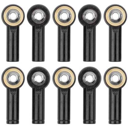 10Pack Vgoohobby Aluminum CW CCW M3 Link Rod Tie Rod End Ball Head Joint Holder 26mm Compatible with Axial Redcat HSP Traxxas HPI 1/10 RC Car Truck DIY Robot Boat Airplane (Black) - color: Black