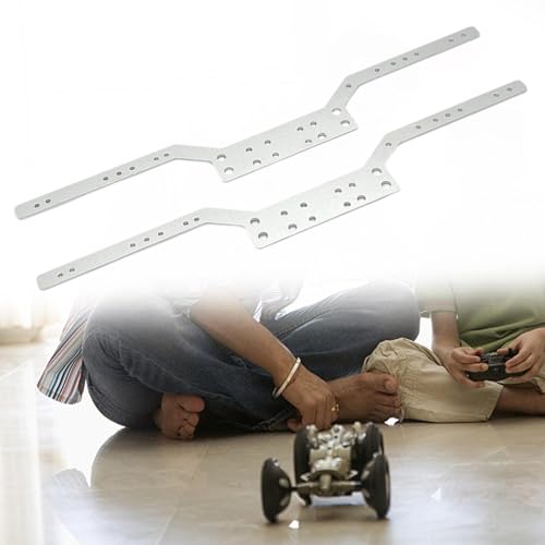 Yiju 2 Pieces Rc Car Chassis Rails Aluminium Alloy Rc Crawler Chassis Frame Rails Convenient Accessories Suitable for Rc Car Assembly Hobby C, Argent - color: Argent