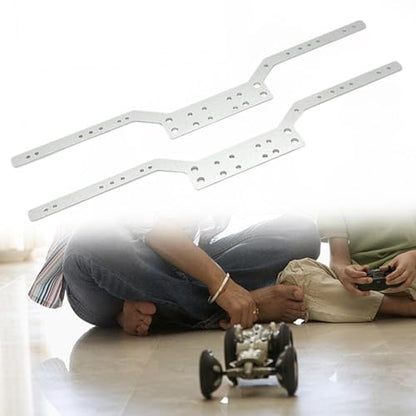 Yiju 2 Pieces Rc Car Chassis Rails Aluminium Alloy Rc Crawler Chassis Frame Rails Convenient Accessories Suitable for Rc Car Assembly Hobby C, Argent - color: Argent