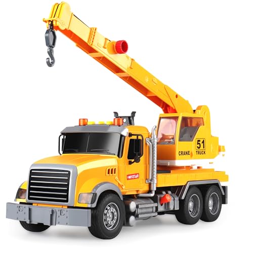 Dwi Dowellin Toys for 3 Years Old Boys Girls Kids,Construction Toy Crane Truck with Lights and Sounds - style: crane tuck