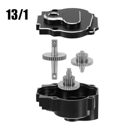 INJORA CNC Aluminum 13:1 Complete Transmission for 1/18 RC Crawler Redcat Ascent-18 Upgrade - size: 13:1 Transmission