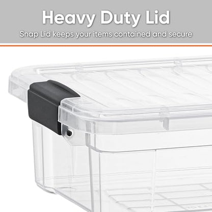Superio Clear Storage Bins with Lids, Stackable Storage Box with Latches and Handles, Extra Small, 2 Pack 2 Quart - size: 2.3 Quarts, style: 2 Pack