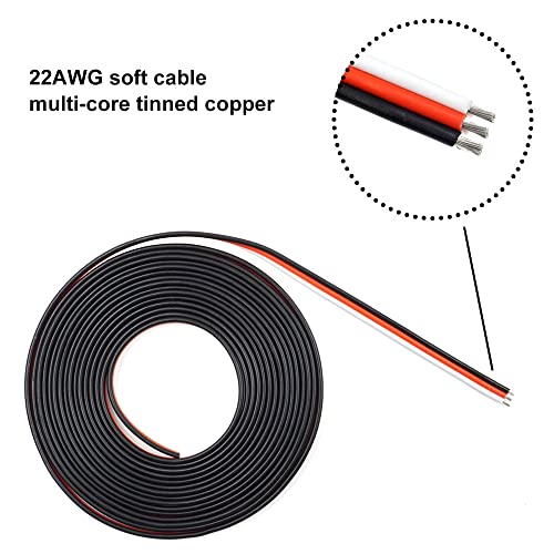 Servo Connector Plug Crimp Pin Kit and 22AWG Servo Cables Bundle Compatible JST SYP Futaba for Hitec Spektrum RC