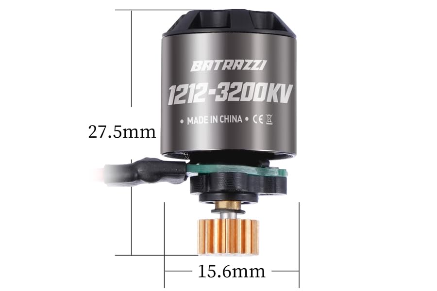 Ctrl Frk 3200KV Brushless Outrunner Motor, Receiver and ESC Set for 1/18 1/24 FCX18 FCX24 for FMS RC Crawler Upgrade Parts - color: Brushless Set