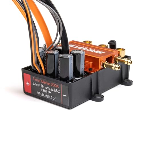 Spektrum Accessories 200 Amp Brushless Smart Marine ESC 12S, SPMXME1200