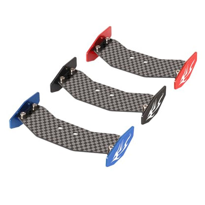 Aluminum Carbon Fiber Rear Wing Tail Spoiler for Losi 1/24 Micro-B 2WD Buggy RC Tail Wing Parts (Blue Tail Wing) - color: Blue Tail Wing