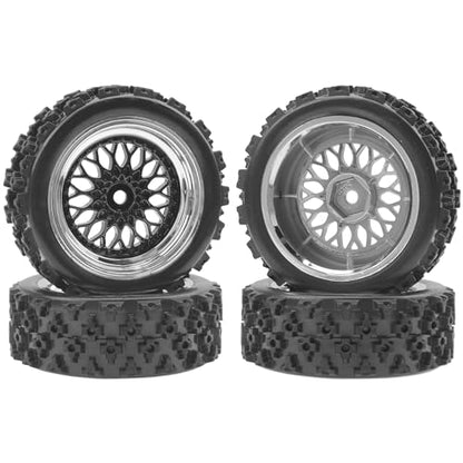 ShareGoo RC 1/10 On Road Tires & Wheel 12mm Hex Plastics Rims Compatible with Tamiya TT01 TT02 Kyosho Sakura D3 Traxxas 4Tec 2.0 1/10 RC On Road Racing & Touring Car (OD 72mm) - color: Od 72mm