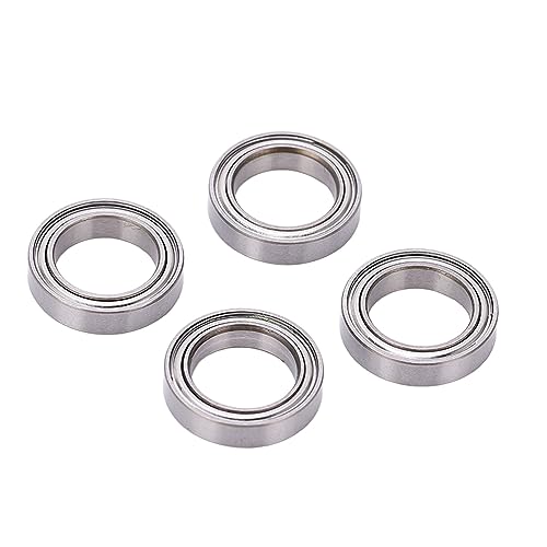 RC Ball Bearings Kit, 12mm Inner Diameter, Stainless Steel, Set of 4, for 1/10 RC Crawler Vehicles