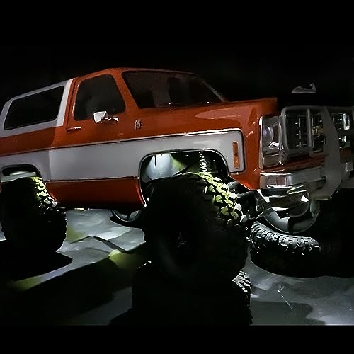 RCHUBAM RC Fender Light LED Rock Chassis Light with 8 Lamp Beads for TRX-4 | 8PCS LED Ligth,RC Upgrade Parts
