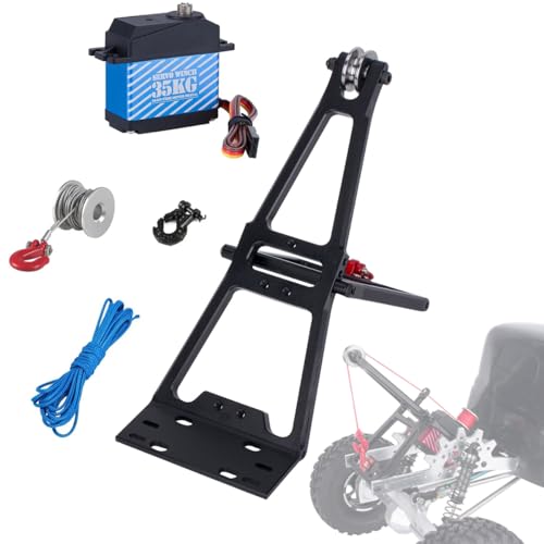 RC Winch/Servo Rescue Truck Tow Truck Crane Arm Wrecker DIY Tool 1/10 RC Crawler Car Axial SCX10 D90 TRX4 Capra LCG Chassis Part (A 5 in 1 Wrecker KIT) - color: A 5 in 1 Wrecker Kit