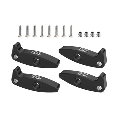 GPM for Axial 1/30 SCX30 RC Crawler – Fits SCX30 Ford Bronco, Jeep Wrangler JLU, Chevrolet K10 – High Articulation & Clearance Flex Blades: 7075-T6 Alloy Droop Flex Mod Extension Kit (Black) - color: Black