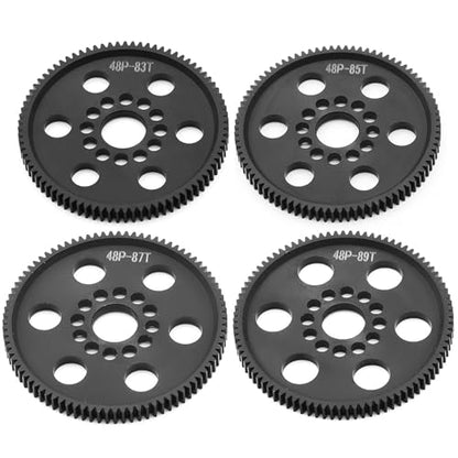 48P High-Precision Machined POM Spur Gear Set (83T 85T 87T 89T) - Ultra-Smooth Silent Lightweight Spur Gear for 3RACING Sakura RC Drift/Touring 1/10 Cars - size: 83-85-87-89T