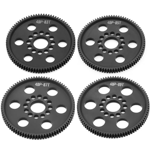 48P High-Precision Machined POM Spur Gear Set (83T 85T 87T 89T) - Ultra-Smooth Silent Lightweight Spur Gear for 3RACING Sakura RC Drift/Touring 1/10 Cars - size: 83-85-87-89T