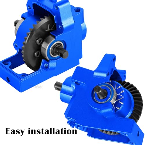 RC Diff Gear 37T Upgrades Part for 1/10 Slash 4X4 VXL/Rustler 4X4 VXL/Stampede 4X4 VXL/Hoss 4X4 VXL/XO-1,Front Rear Differential Hop Ups,Navy Blue - color: Navy Blue-(upgrades Part）