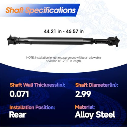 936-777 Rear Drive Shaft Fit for Lexus GX470 2003-2009 V8 4.7L Sport Utility 4WD| Toyota 4Runner 2003-2009 V8 4.7L Sport Utility 4WD, OE 3711060A40, 371106A480 - size: Fit 2003-2009 4Runner V8 4.7L Sport Utility 4WD