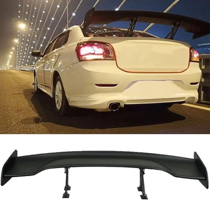 57 Inch Universal Rear Trunk Spoiler Wing Car Spoiler GT Wing Matt Black | ABS Racing Adjustable Rear Spoiler Wing Compatible with Sedan Coupe Hatchback Chevrolet Chevy Hyundai Camaro Lexus Dodge - color: Matt Black