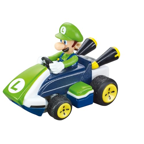 Carrera RC Mario Kart Tabletop Toy Racing Set Featuring Mario & Luigi 2.4GHz Radio Remote Control Cars for Children 6 and up - Ready to Run | Ready to Run, 2.4GHz, 1:50 Scale Mario Toy Racing Game Includes 2 Mini RC Cars - Mario & Luigi, Rechargeable Batt