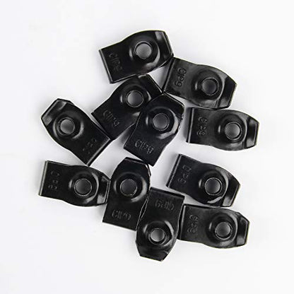 GOOACC GRC-70 35PCS Engine Under Cover Splash Shield Guard Body Bolts Bumper Fender Liner Push Retainer Fastener Rivet Clips , black - color: 35PCS Extruded U-nuts