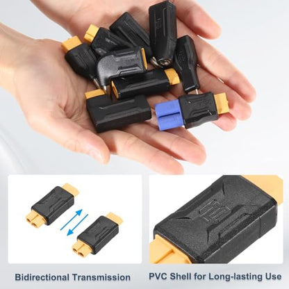 MECCANIXITY 2 Pack XT60 Adapter, XT60 Female to Female Wireless Adapter, XT60 Connectors Wireless for RC Models, FPV Monitor Power, Lipo Battery - style: XT60 Female and XT60 Female