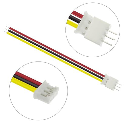 80Pcs JST 2.0 PH 3 Pin Connector Plug Set - 40 Female With 150mm Cable Wire & 40 Male Micro PH2.0mm - Mini 3 Pin Plugs - size: Jst-2.0-Ph-3Pin-40pcs