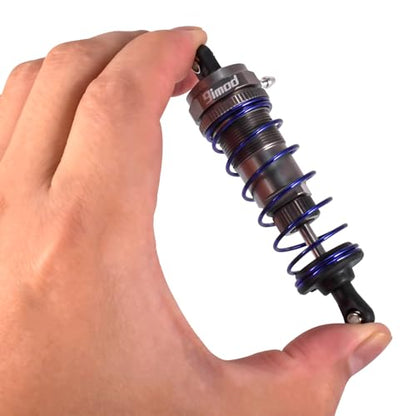 105mm Aluminum Threaded RC Car Shocks Set for 1/10 Crawler (Titanium) | 4PCS Front & Rear Shocks 105x93mm Adjustable Threaded RC Shock for Axial SCX10 90046, AXI231017,TRX-4,D90 1/10 RC Crawlers - color: Titanium