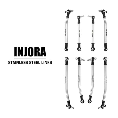 INJORA Stainless Steel High Clearance Chassis Links for 1/30 Axial SCX30